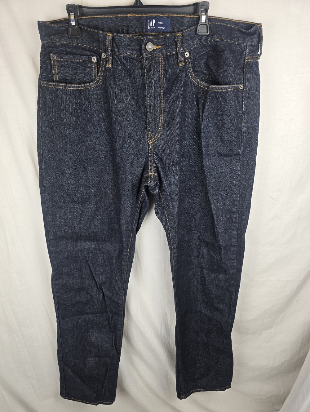 GAP Men's Dark Washed Blue Straight Denim Jeans Sz 38 X 34